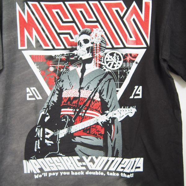 京都大作戦 2019 Mission Impossible KYOTO 2019 スカル舞妓 半袖Tシャツ タイダイ(M)ブラックグレー_画像4