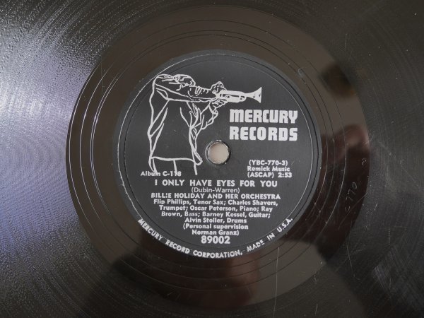 結婚祝い ビリー・ホリデイ SPレコード Billie 89002 record Mercury