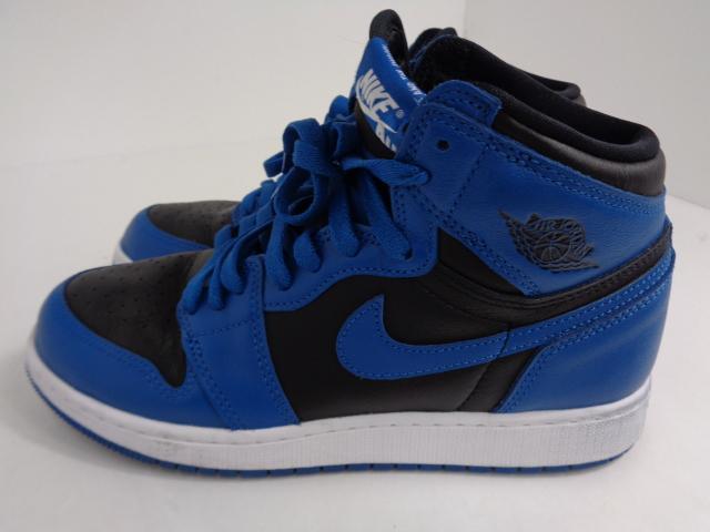 77AM☆中古品 Nike Air Jordan 1 High OG ナイキ スニーカー エアジョーダン1 ブルー 24cm_画像5