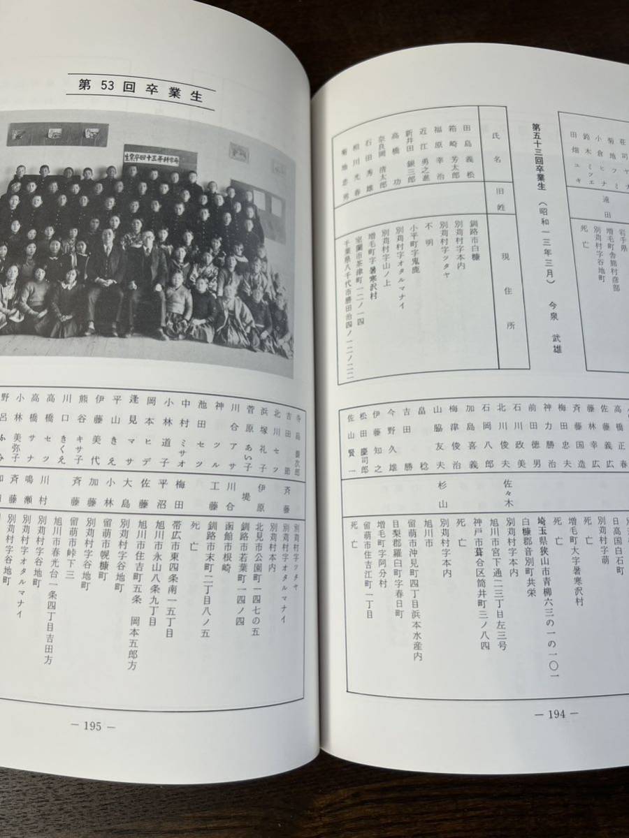 A2■開校百周年記念誌　増毛町別苅小学校　懐古無窮　昭和５８年発行　名簿　歴史_画像8