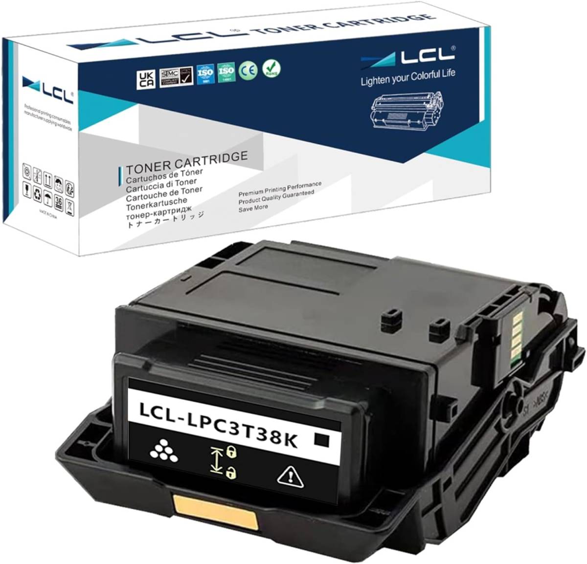 LCL EPSON for Epson for LPC3T37 LPC3T37K LPC3T38 LPC3T38K LPC3T38KV high capacity interchangeable toner cartridge (1 pack black )