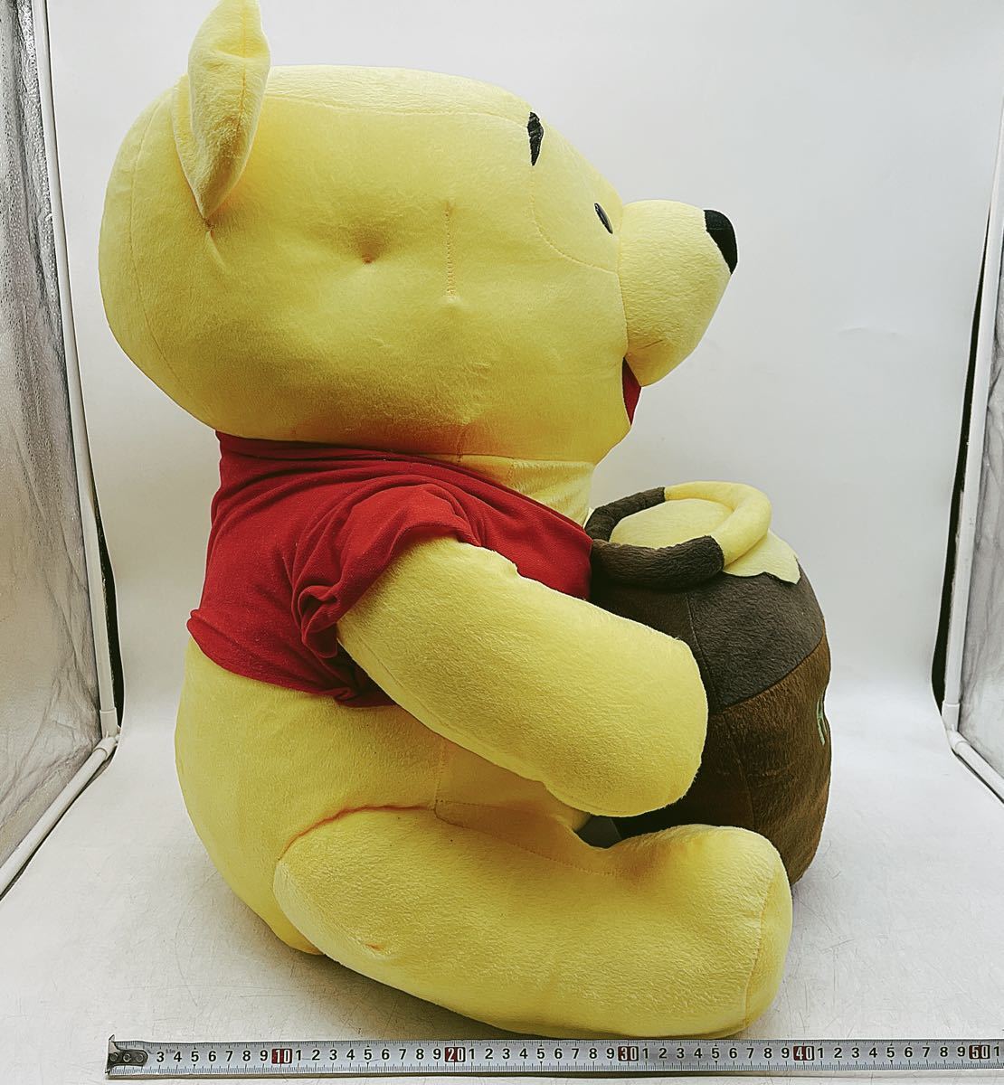 【中古】Disney ディズニー くまのプーさん 特大 ぬいぐるみ 高さ 約60cm the Pooh ビッグサイズ BIG 未使用 ? タグ付き 現状品 DM1031M_画像4