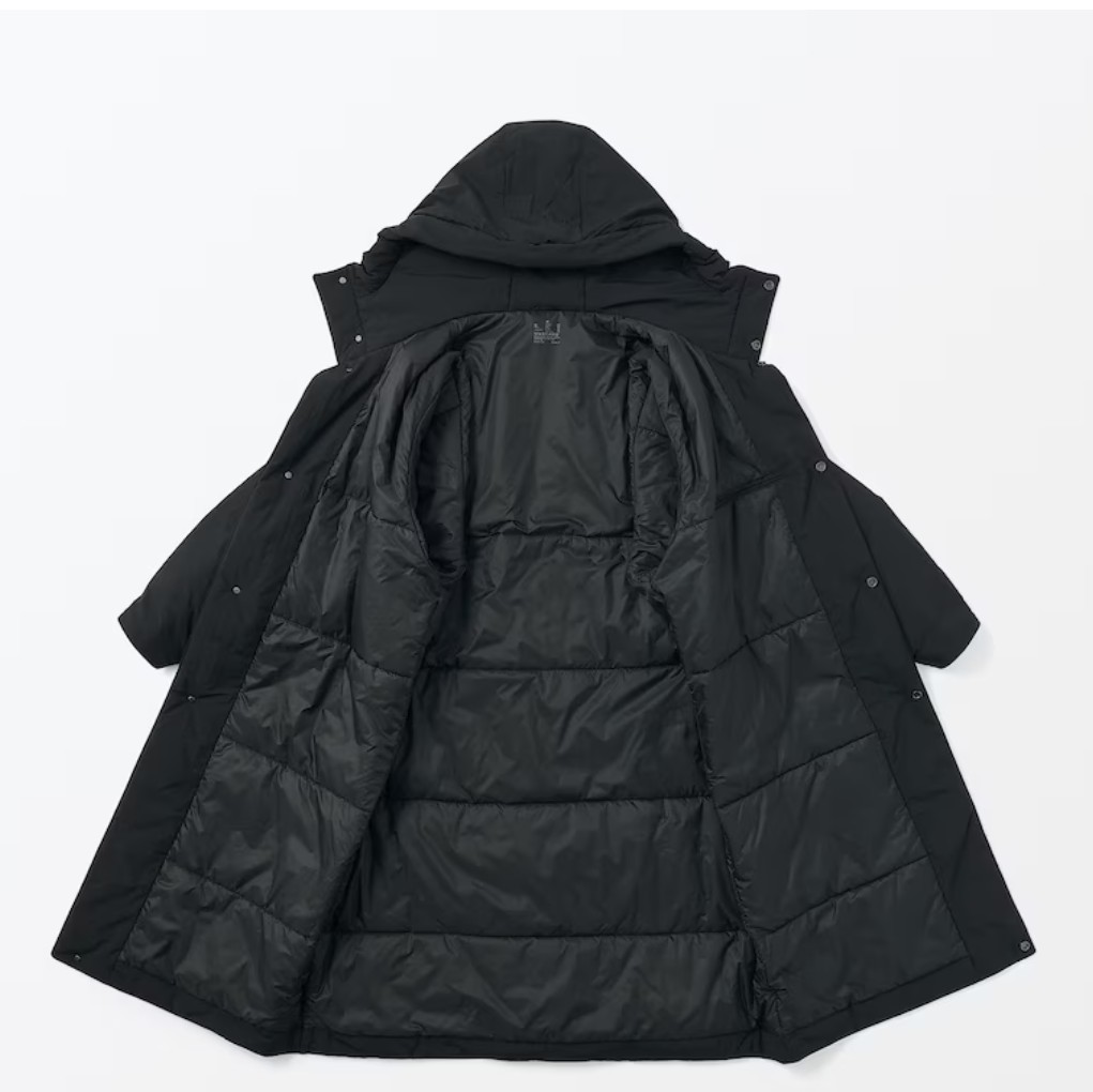 無印良品 MUJI 防風撥水中わたベンチコート 紳士 黒 M 無印良品 MUJI 防風撥水中わたベンチコート 紳士 黒 M