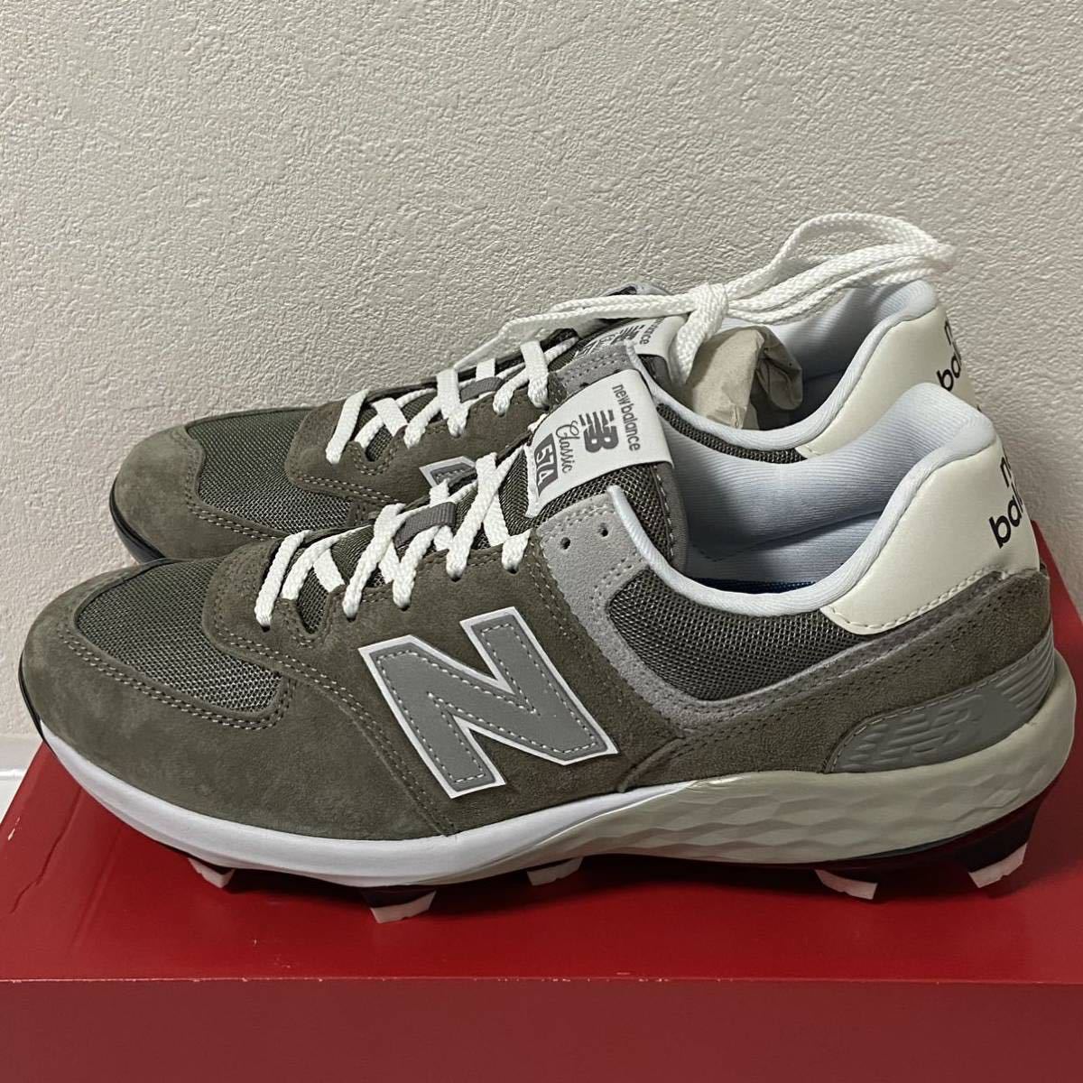 新品 New Balance 574 TPU Cleats 大谷コラボモデル スパイク グレー 27.5cm 大谷翔平 ニューバランス 野球