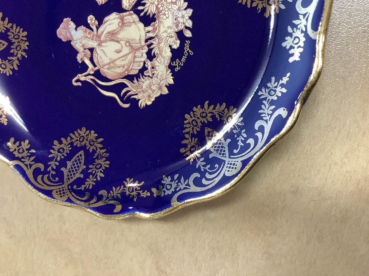 LIMOGES‐FRANCE　リモージュ　アンティーク　プレート 金彩 PORCELAINE ポーセレン　中古 札幌発_画像6