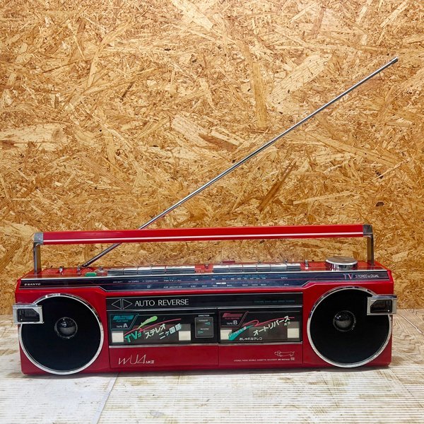 ☆SANYO☆昭和レトロ 当時物 AM/FM ダブルラジカセ MODEL NO.MR