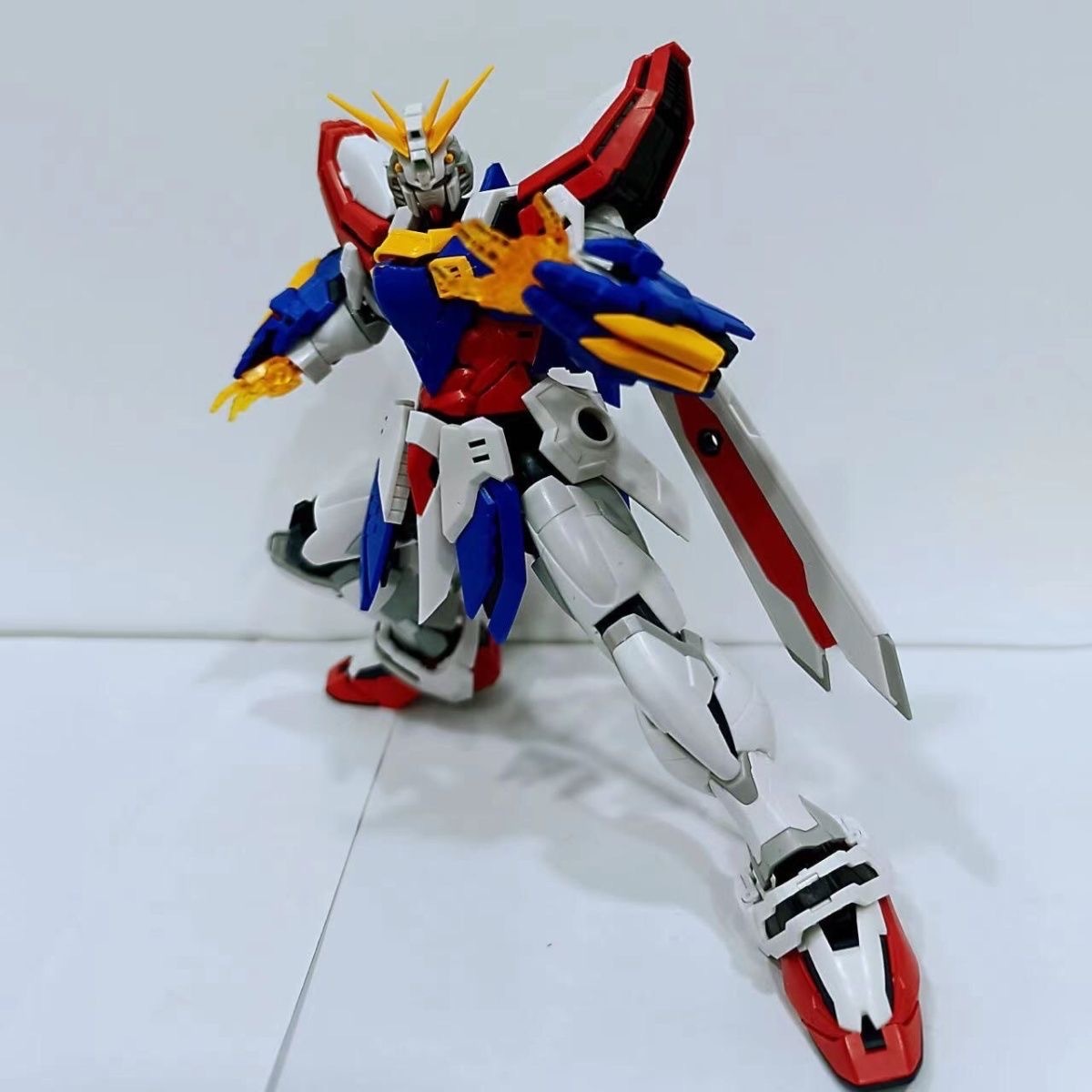 【MJH/模匠魂】1/100 HIRM ゴッドガンダム 機動武闘伝Gガンダム スタンド付き ハイレゾリューションモデル プラモデル 未組立 新品_画像6