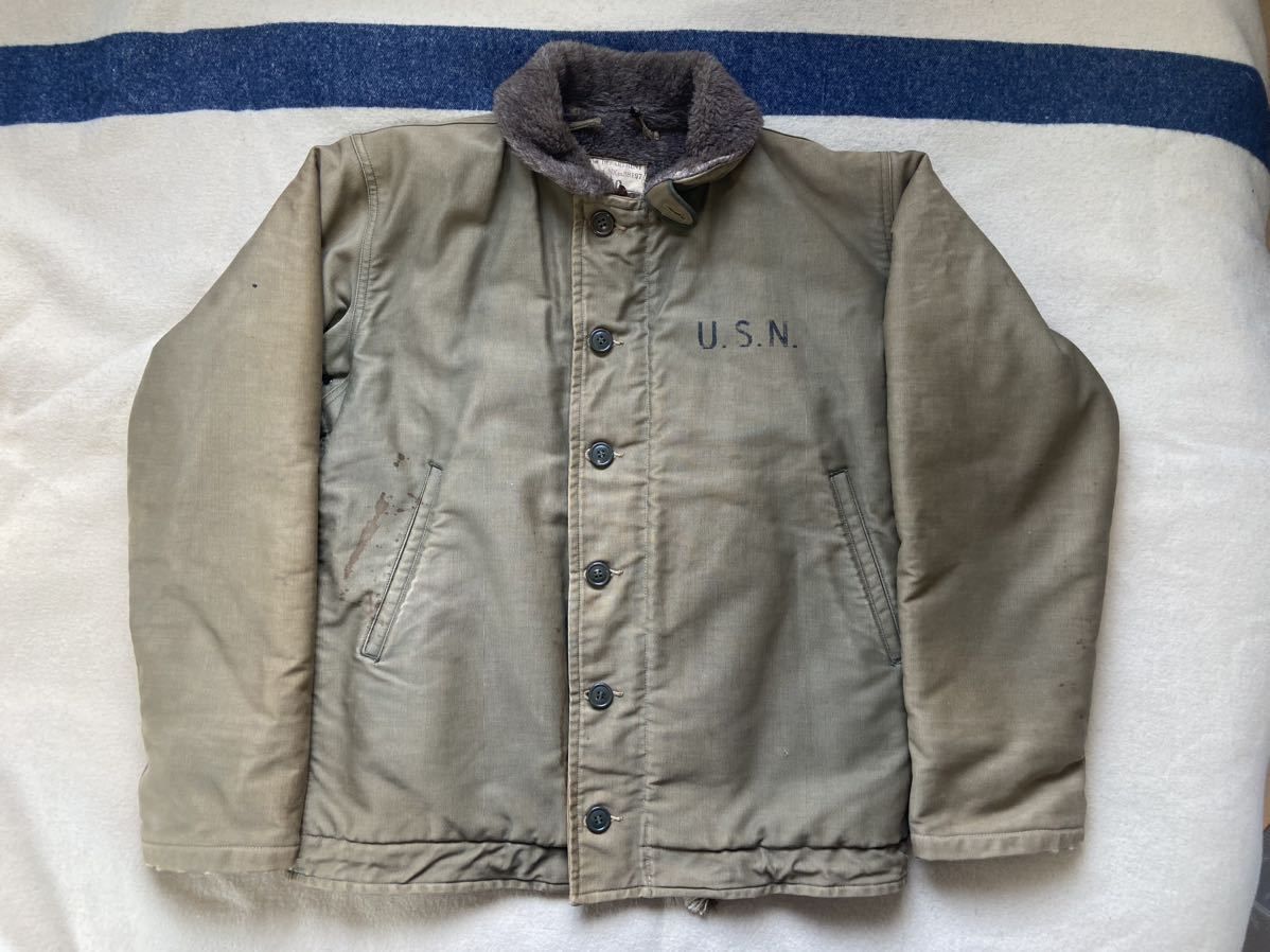 N-1デッキジャケット 実物US NAVY 40s 前期ヒューストン HOUSTON-