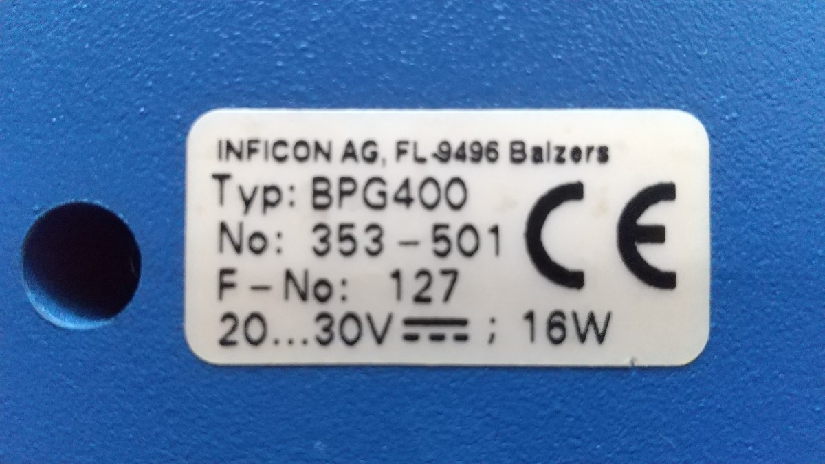 想像を超えての INFICON BPG400(3307) その他 - www