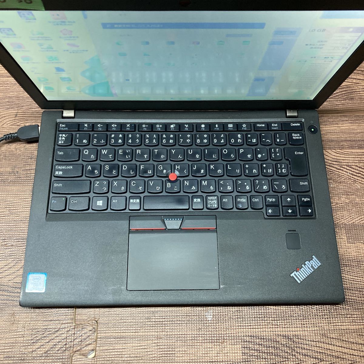 MY10-56 激安 OS Windows11Pro ノートPC Lenovo ThinkPad X270 Core i7 7600U メモリ4GB 高速SSD128GB カメラ Bluetooth Office 中古_キーテカリあり