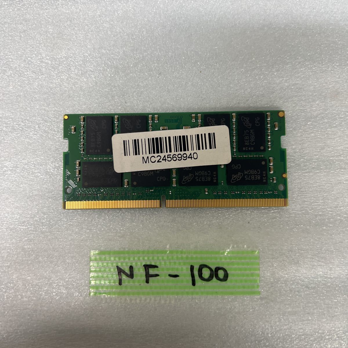 NF-100 激安 ノートPC メモリ crucial 16GB DDR4-2400 動作品 同梱可能_画像2