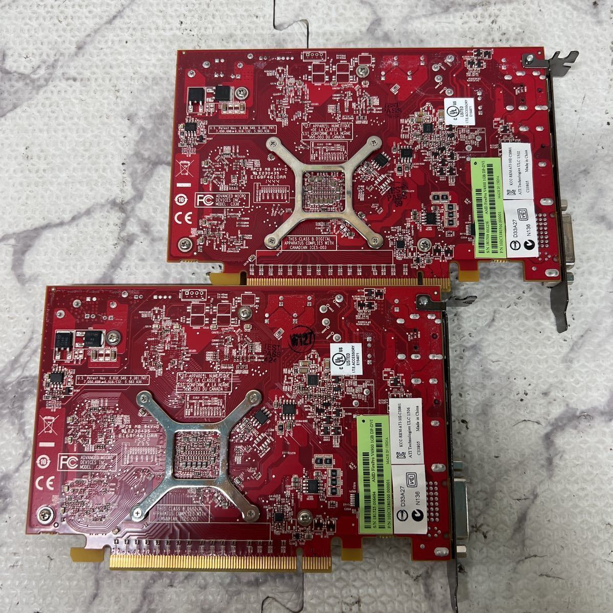 GGA123-30 激安 グラフィックボード AMD FIRE PRO V4900 1G DP-DVI 認識.画像出力のみ確認 2点セット 中古 同梱可能_画像5