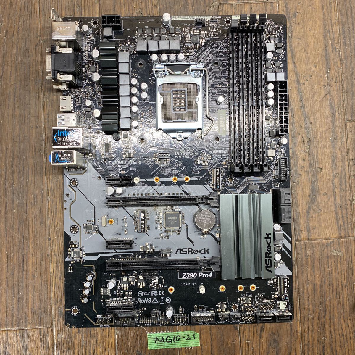 MG10-21 激安 マザーボード ASRock Z390 Pro4 LGA1151 BIOS立ち上がり確認済み ジャンク_画像1