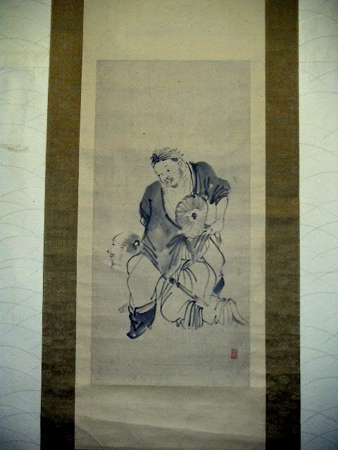 * free shipping * warehouse ..* [ copy ] portrait painting [ Okamoto ..].. axis * 181029 B20 hanging scroll antique old . old . China antique retro 