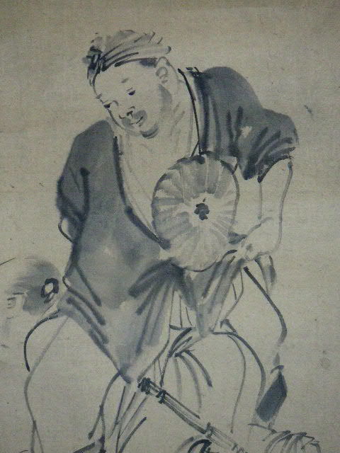 * free shipping * warehouse ..* [ copy ] portrait painting [ Okamoto ..].. axis * 181029 B20 hanging scroll antique old . old . China antique retro 