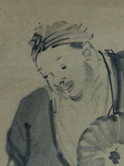 * free shipping * warehouse ..* [ copy ] portrait painting [ Okamoto ..].. axis * 181029 B20 hanging scroll antique old . old . China antique retro 