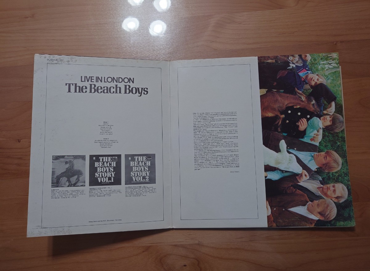 ★ビーチボーイズ The Beach Boys★Live in London★BOVEMA EMI★LPレコード★中古品 ★オランダ盤★ジャケット経年傷み_画像6
