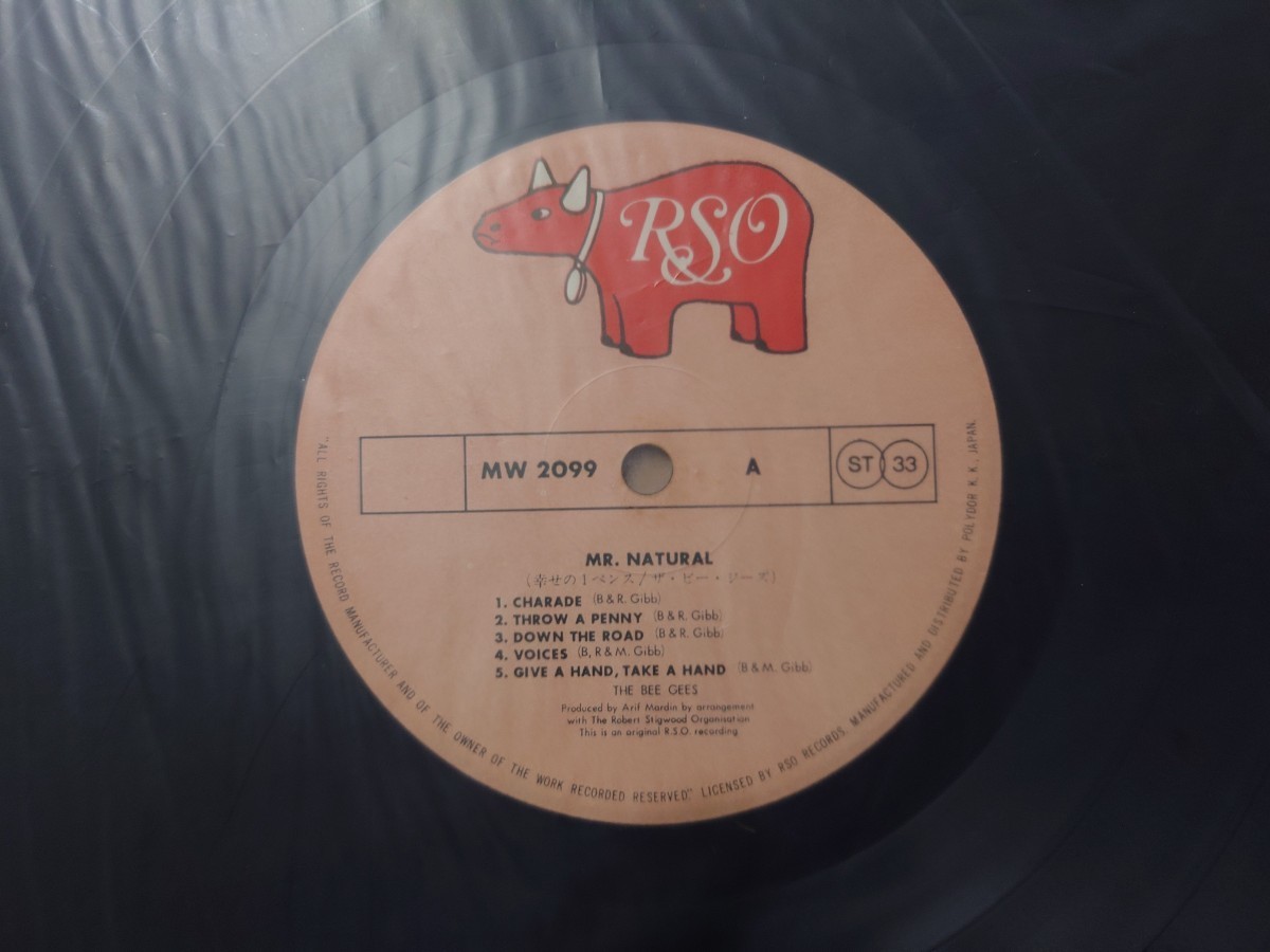 ★ザ・ビー・ジーズ Bee Gees★MR.NATURAL★幸せの1ペンス★帯付★LPレコード★中古品★OBI _画像2