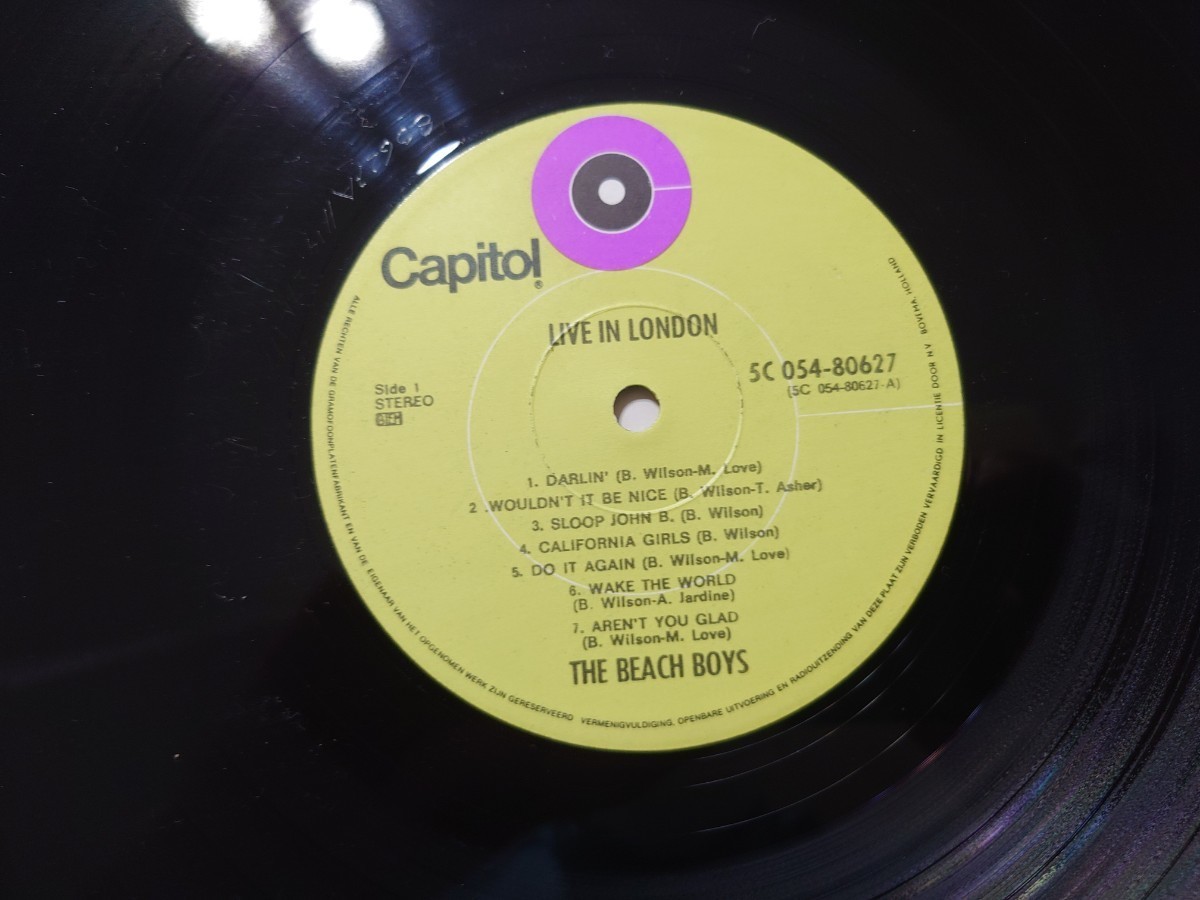 ★ビーチボーイズ The Beach Boys★Live in London★BOVEMA EMI★LPレコード★中古品 ★オランダ盤★ジャケット経年傷み