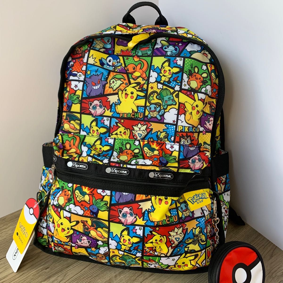 レスポートサック LeSportsac × ポケモン POKEMON バックパック リュック ピカチュウ コミック調 海外限定