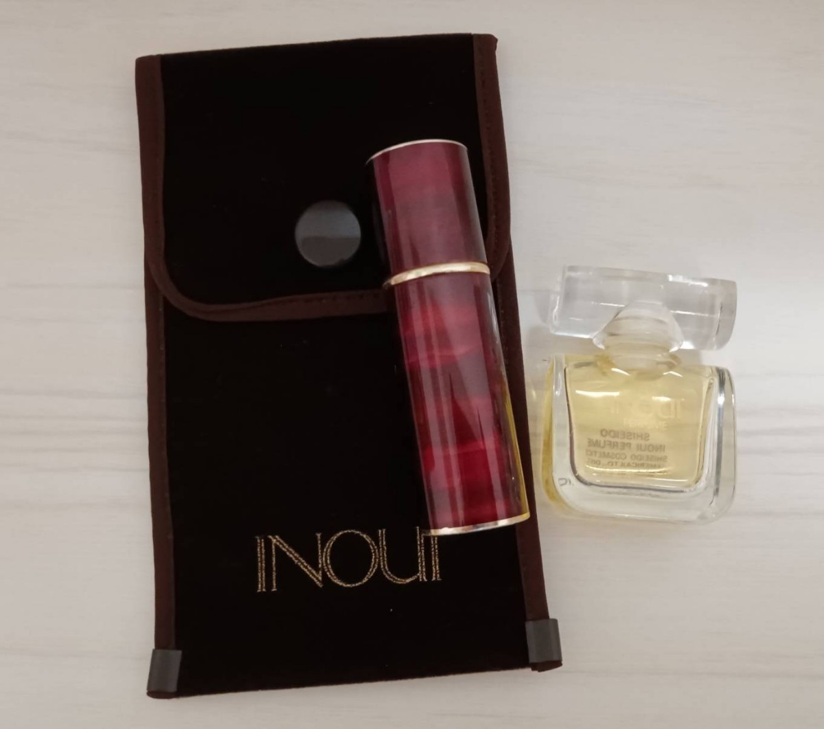 《送料無料》廃盤♪希少 資生堂 香水【インウイ】SHISEIDO INOUI PERFUME アトマイザー 保存ポーチ付き♪☆.:*USED☆.:*・。_画像4