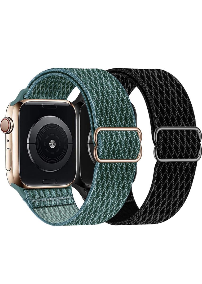  Apple часы частота нейлон .. частота 42/44/45/49mm 2 листов для мужчин и женщин Apple Watch частота чёрный зеленый 