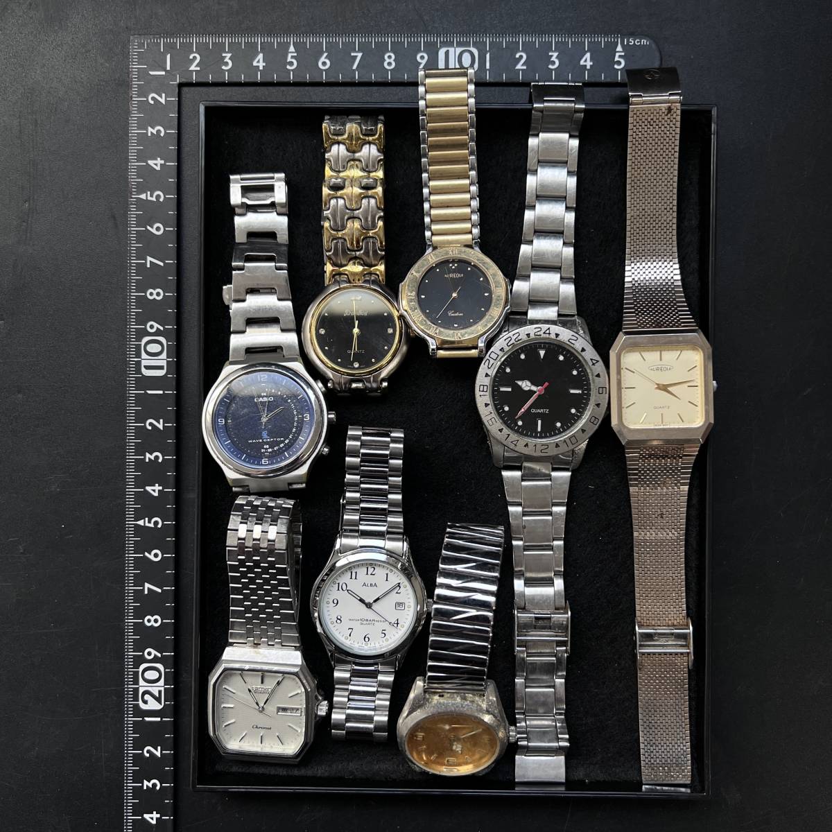 【SS】メンズ レディース ウォッチまとめて39点1.56kg 腕時計 SEIKO CITIZEN CASIO ALBA GEORGES RECI AUREOLE 現状品 ジャンク_画像4