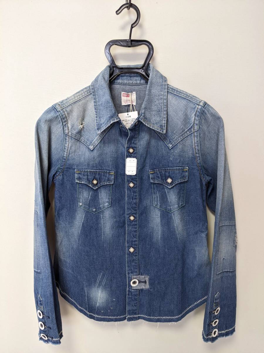 新品 LVC LEVIS VINTAGE CLOTHING リーバイスヴィンテージクロージング ショートホーン デニムシャツ ウエスタンシャツ S