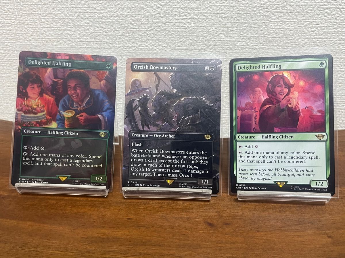 MTG_指輪物語 中つ国の伝承_オークの弓使い & 喜ぶハーフリング_ 3枚