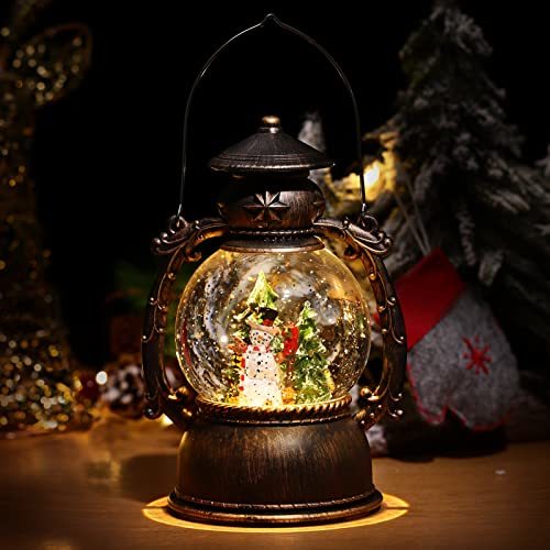 スノードーム Lewondr クリスマスオルゴール スノーグローブ LEDライト付き 8曲自動ループ クリスマス置物飾り 雪景色ボール_画像6