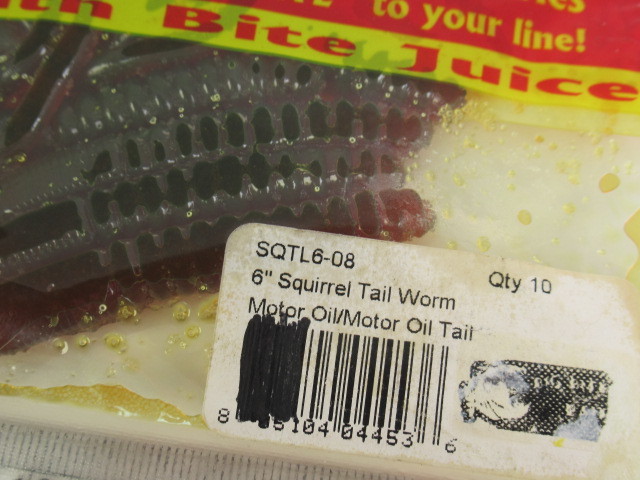 管理番号エ 未開封 6 BIG BITE BAITS ビッグバイトベイツ Squirrel Tail Worm スクワールテールワーム ストレート アメリカン ルアー_画像5