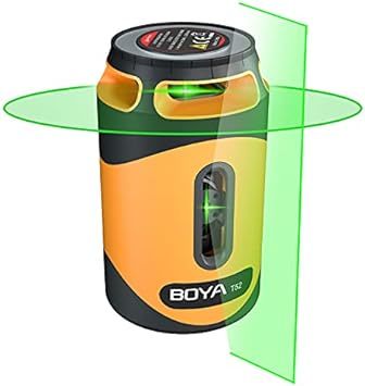 BOYA レーザー墨出し器 グリーンレーザー ライン 縦 横 横全周 収納ケース付き クロスライン 水平器 レーザー クラス2 日