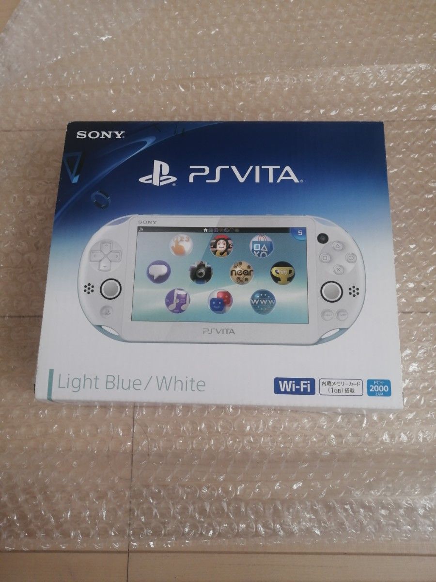 美品　PlayStation vita Wi-Fiモデル ライトブルー・ホワイト PCH-2000ZA14