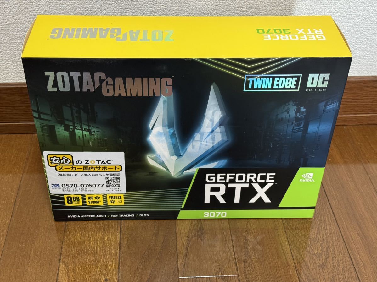 【中古】ZOTAC GAMING GeForce RTX 3070 TWIN EGDE OC 8GB 256BIT GDDR6 ZT-A3070H-10P【動作確認済み】_画像1