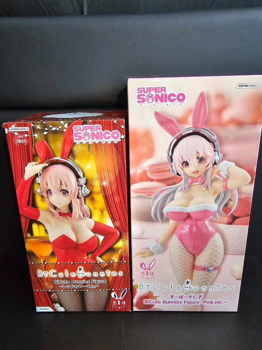 3種セット すーぱーそに子 バニー BiCute Bunnies Figure Pink ver.+レッドカラーver.+海外限定品 Newly Drawn フィギュア/網タイツ ピンク_画像8