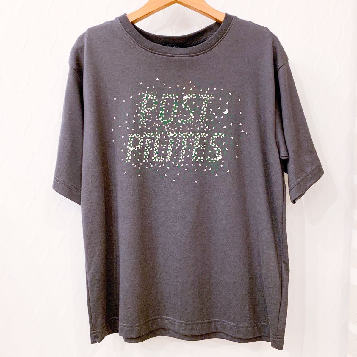 【新品未使用】marble SUD マーブルシュッド Tシャツ Duck Triangle S/S TEE あひる アヒル チャコールグレー プリント フリーサイズ 半袖_画像1