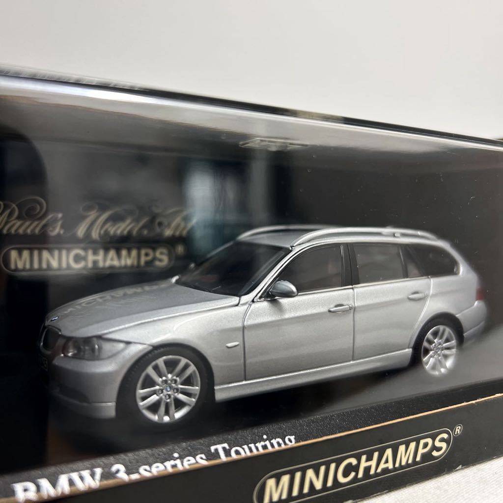 MINICHAMPS 1/43 BMW 3-Series Touring Silver 2005年 ミニチャンプス 3シリーズ ツーリング E91 ワゴン ミニカー モデルカー 330 325 320