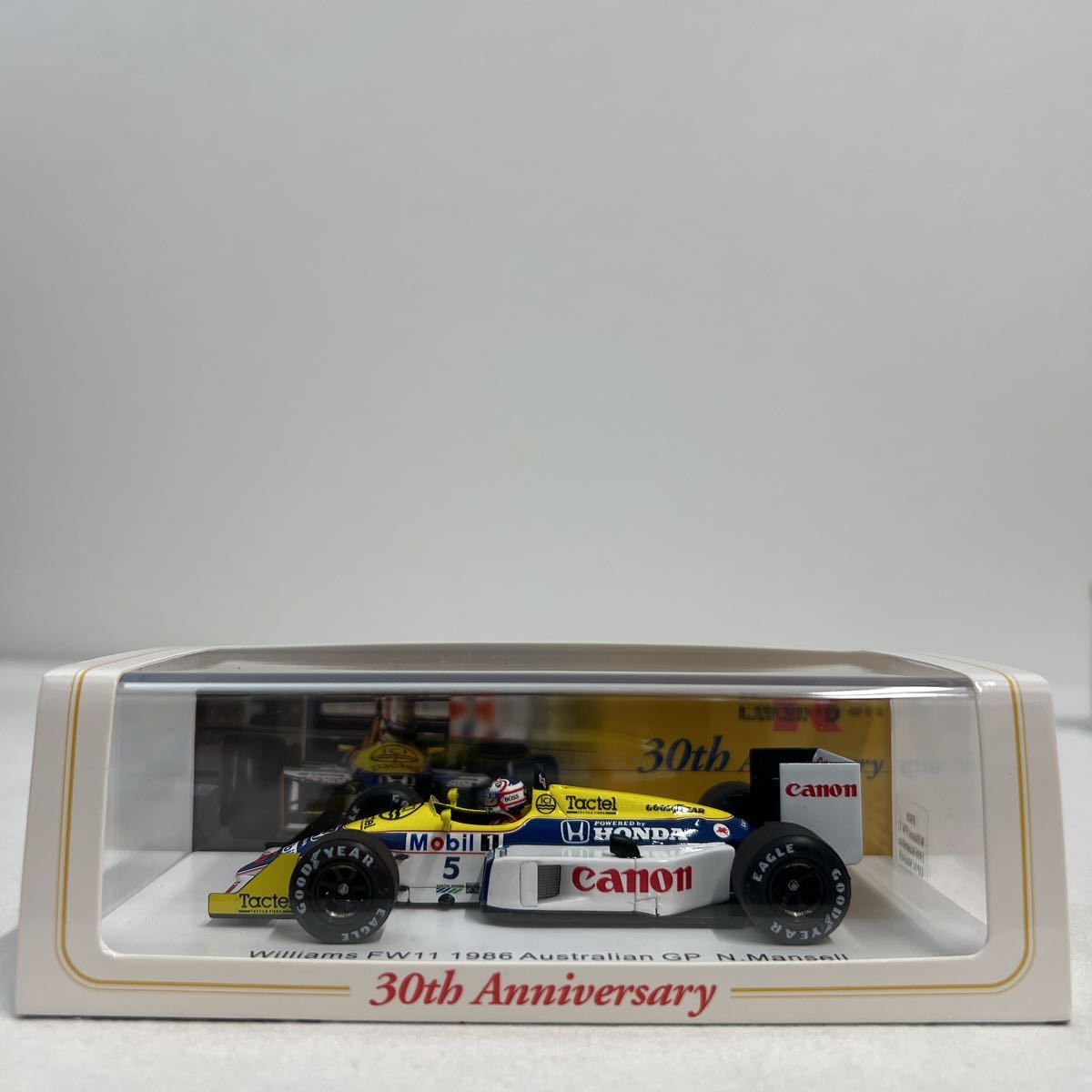 Racing on 30th Anniversary spark 1/43 Williams FW11 F1 Australian GP 1986 #5 Nigel Mansell ウィリアムズ N.マンセル 限定ミニカー_画像2
