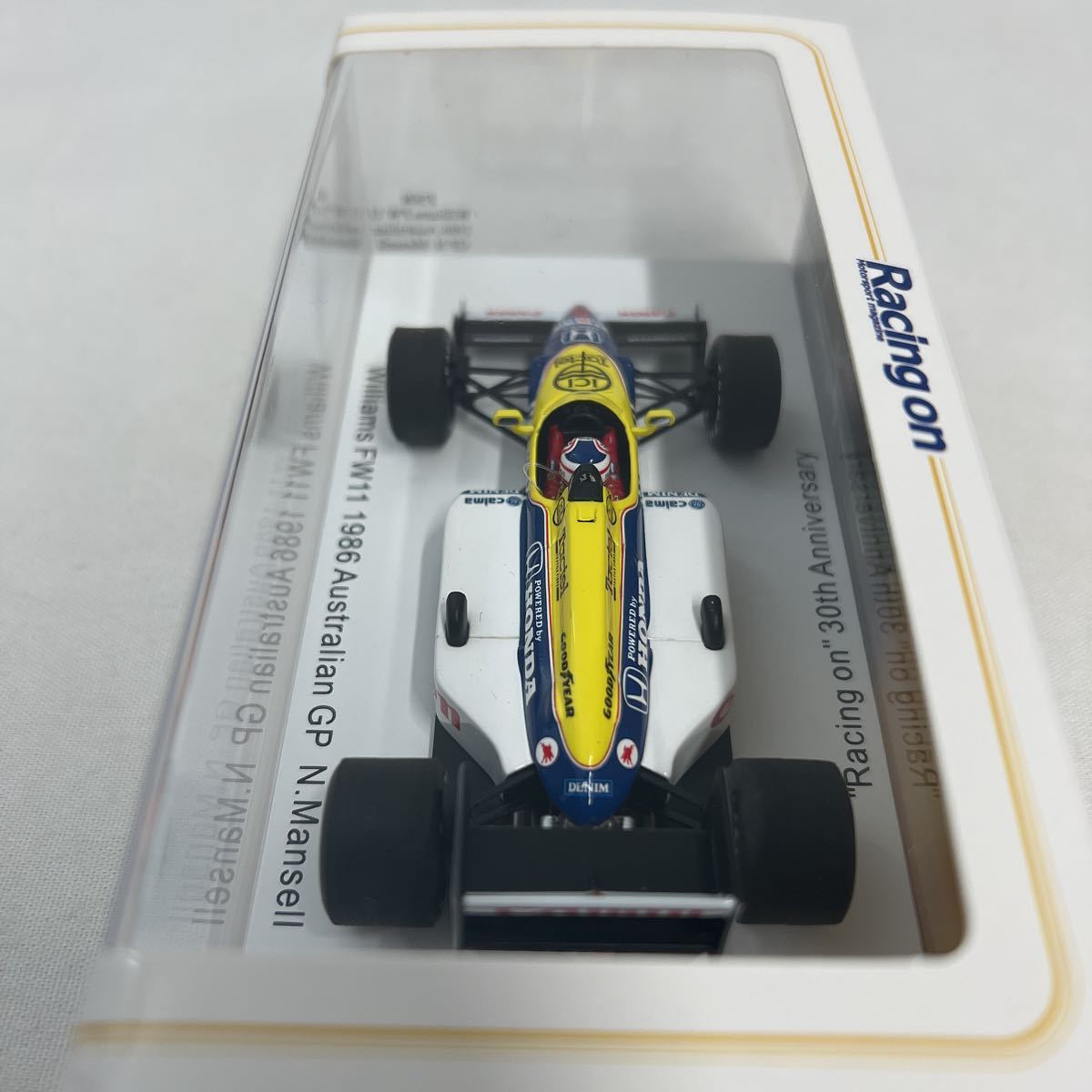 Racing on 30th Anniversary spark 1/43 Williams FW11 F1 Australian GP 1986 #5 Nigel Mansell ウィリアムズ N.マンセル 限定ミニカー_画像7