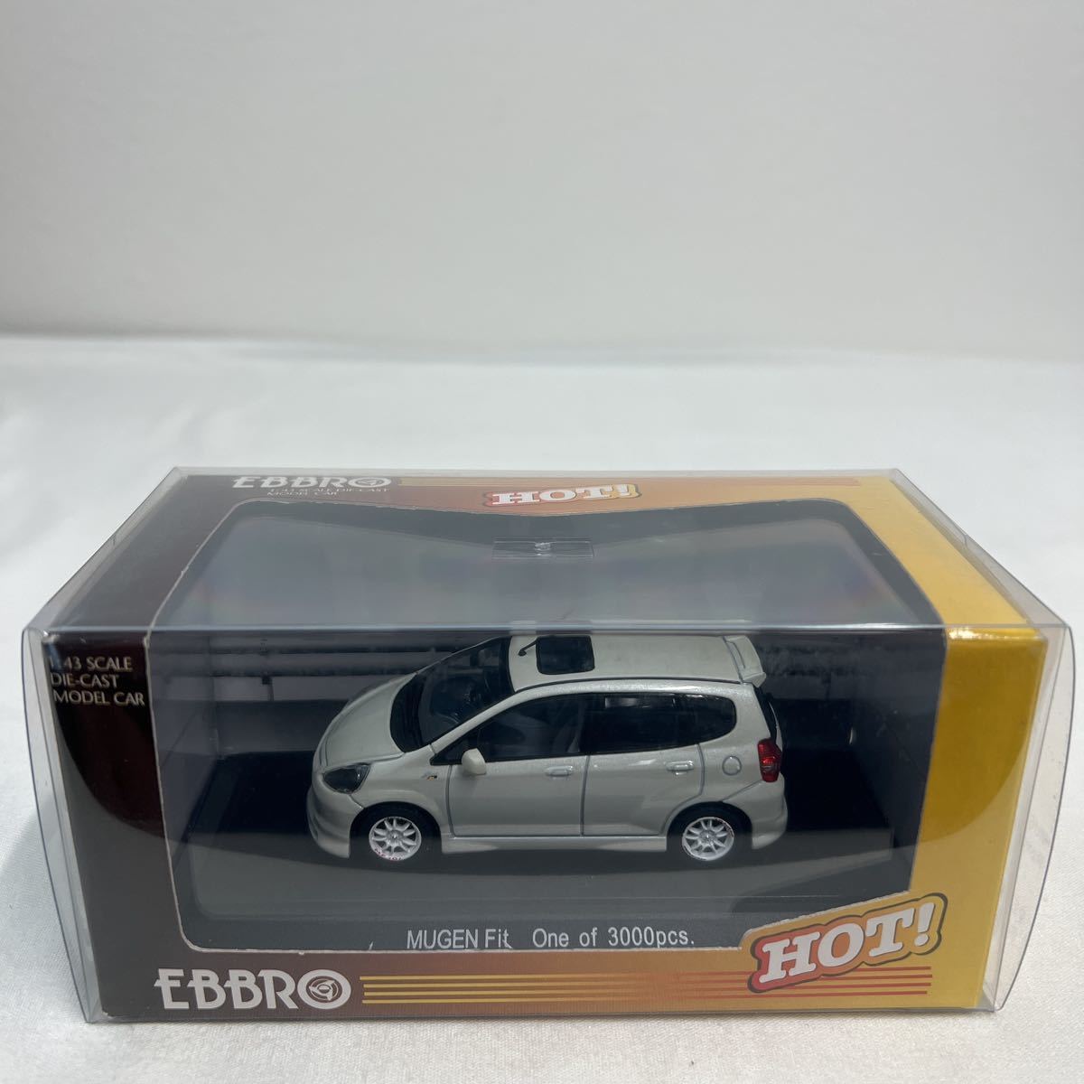 EBBRO 1/43 HONDA MUGEN Fit Pearl White EBBRO Honda Mugen Fit first generation minicar model car gd
