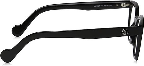 新品 MONCLER モンクレール・アイウェア ロゴプレート ウェリントン 眼鏡フレーム 黒ぶち メガネ_画像2