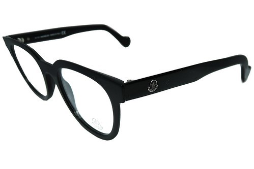 新品 MONCLER モンクレール・アイウェア ロゴプレート ウェリントン 眼鏡フレーム 黒ぶち メガネ_画像4