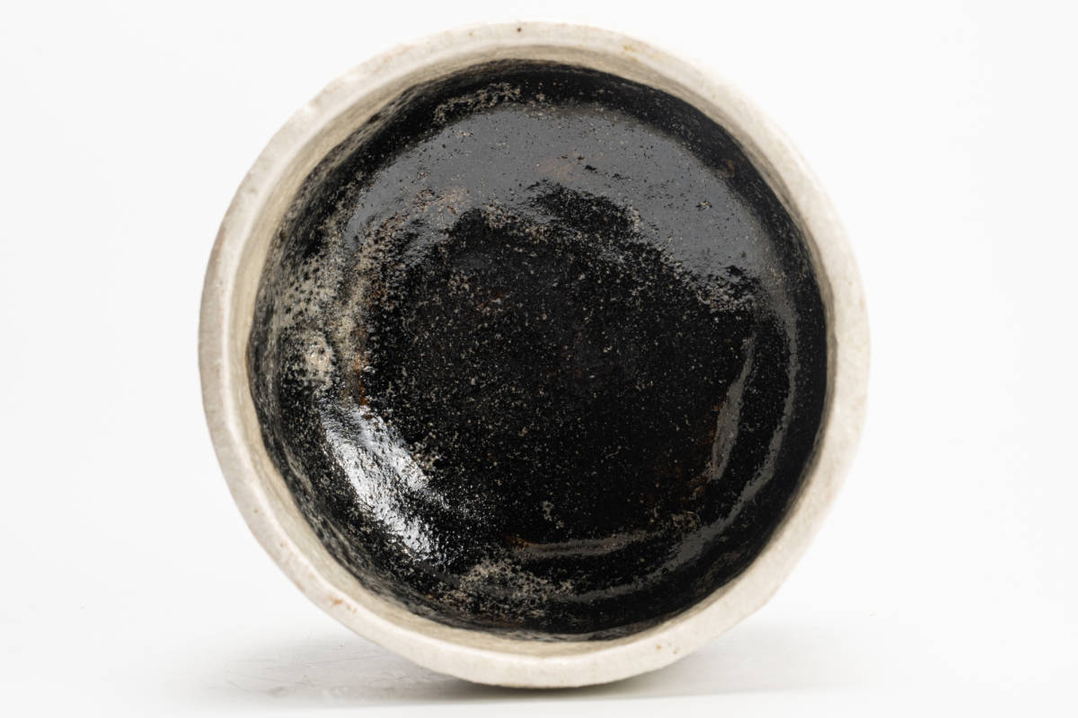 永福窯 黒茶碗 小山岑一【真作保証】共箱「茶道具・抹茶茶碗」送料