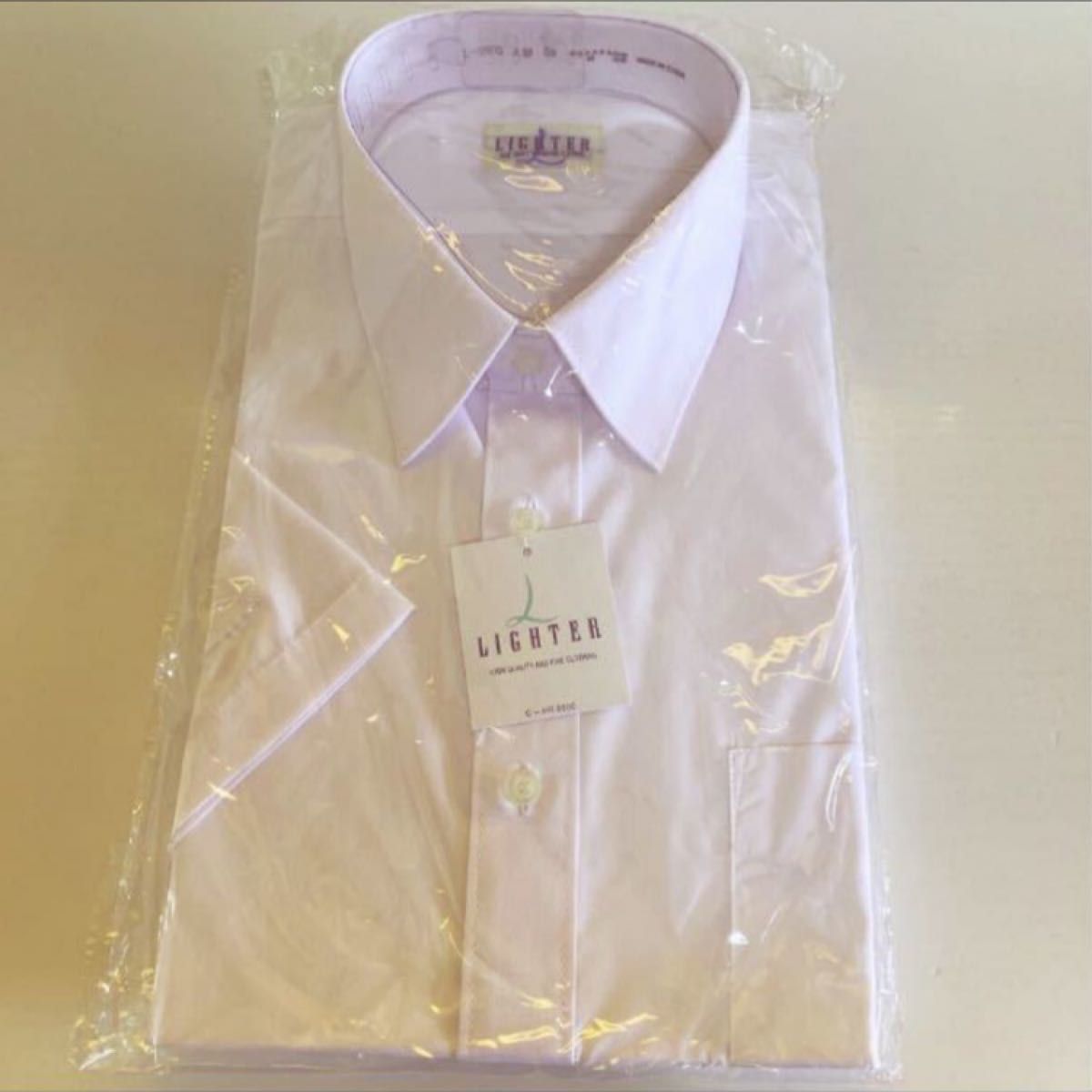 【新品】メンズ・白ワイシャツ L 半袖 長袖
