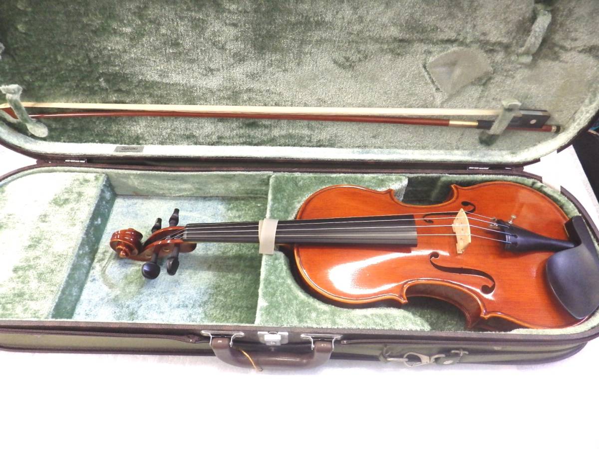 中古美品　SUZUKI　スズキバイオリン　No.500　4/4サイズ　弦新品　弓は毛替え済　アウトフィットバイオリン