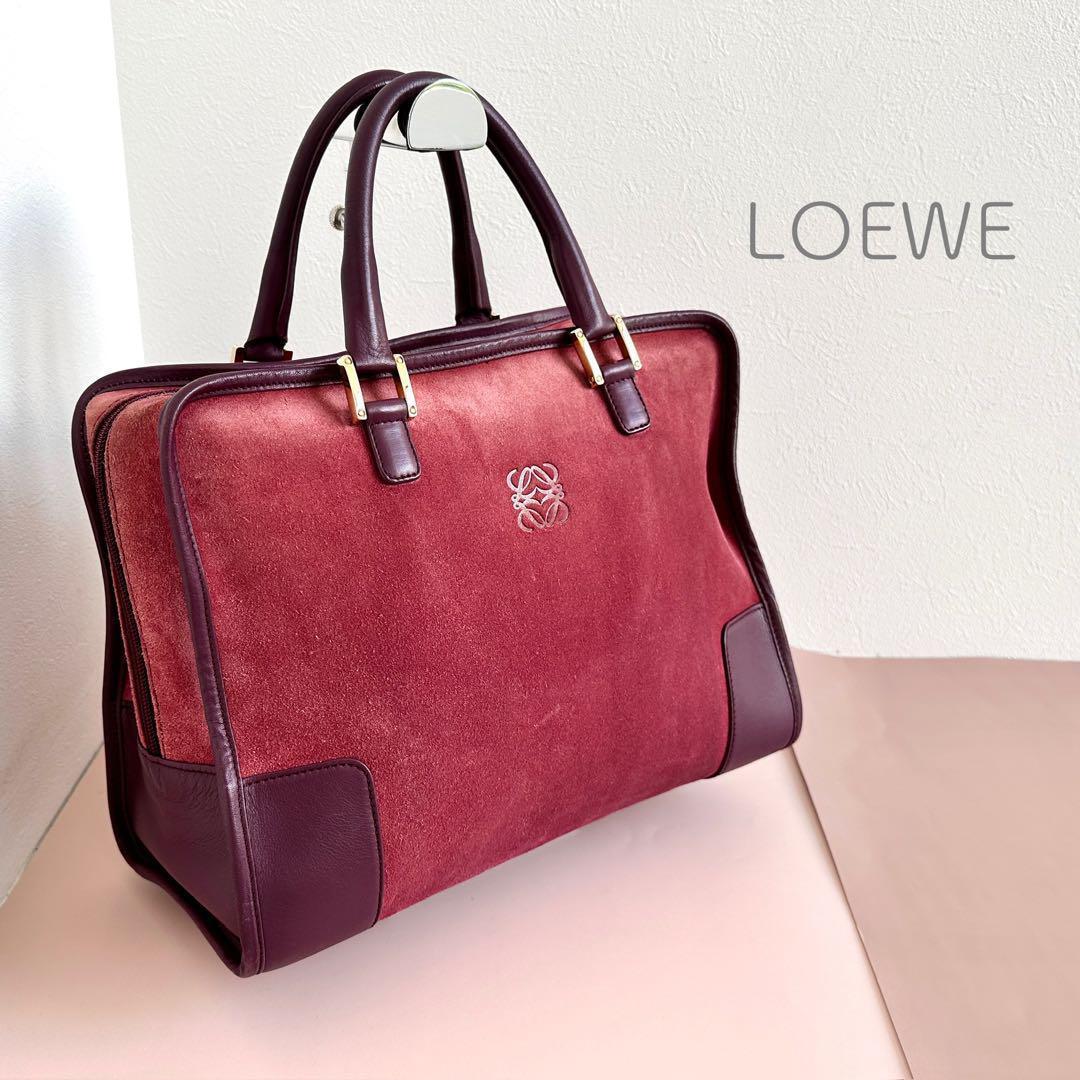 LOEWE ロエベ アナグラム ハンドバッグ アマソナ スエード Yahoo