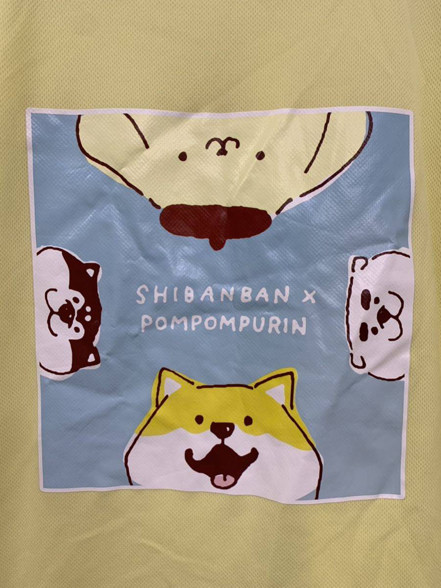 3L Sanrio characters イエロー ポムポムプリン しばんばん コラボ コラボTシャツ ポリエステル 半袖Tシャツ 半袖 Tシャツトップス_画像4