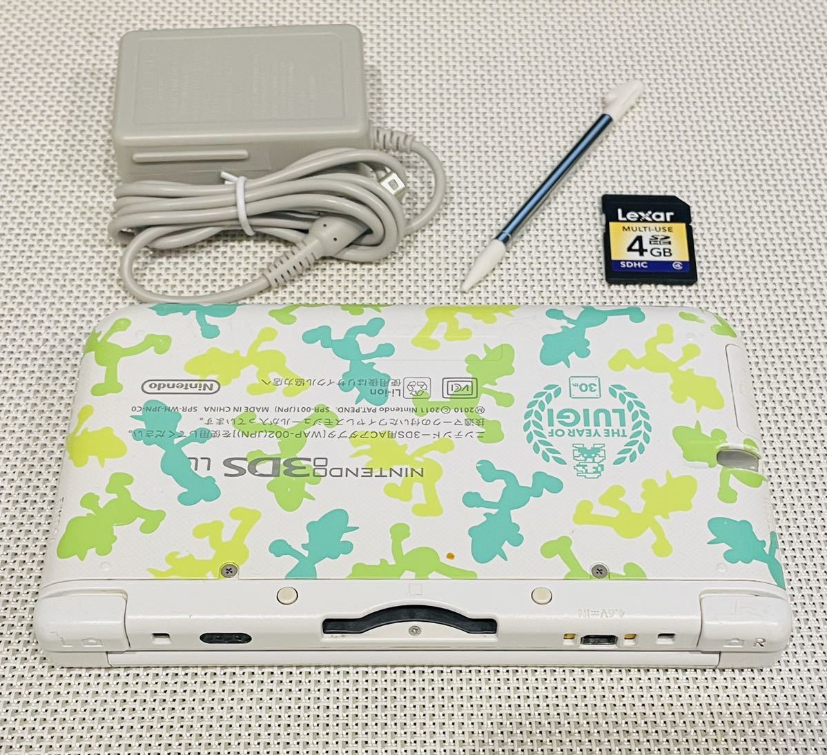 ニンテンドー3DS LL 限定ルイージ30周年パック 本体動作品 送料無料