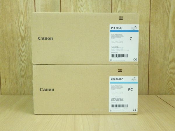 未使用●取付期限切れ Canon キャノン 純正 インクタンク ブラック シアン 大判プリンター PFI-706BK/PHI-706C系 大量まとめて24個セット●_画像10