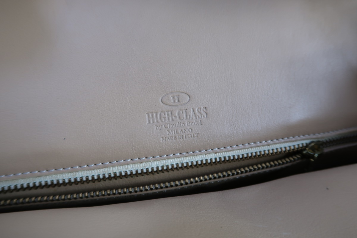 【美品】HIGH CLASS ハイクラス バーキン35型 高級ハンドバッグ 本革 レディース ブランド 鞄 ゴールド金具【ON83】_画像9